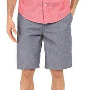 Mens Shorts Dockers D3 Gray 40 Flat Front 9.5" Inseam Stretch Classic 5 Pocket